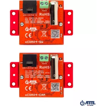 Atte xCOAX4-SET 18346 aktyvūs Ethernet ir PoE keitiklių rinkinys – Ethernet per koaksialinį kabelį su PoE palaikymu