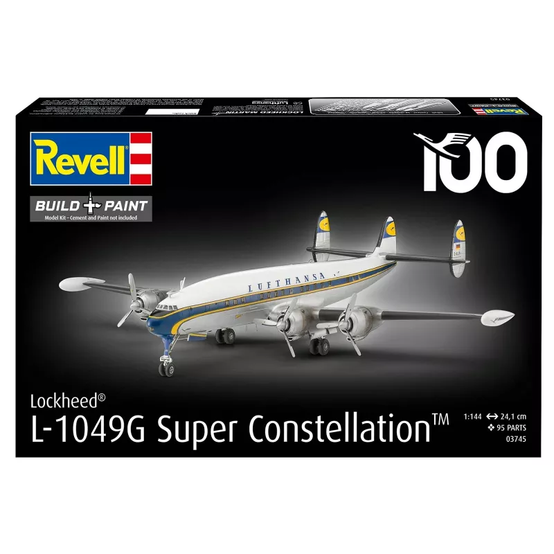 Plastikinis modelio rinkinys REVELL Lockheed L.1049G Super Constellation Lufthansa mastelio modelis
