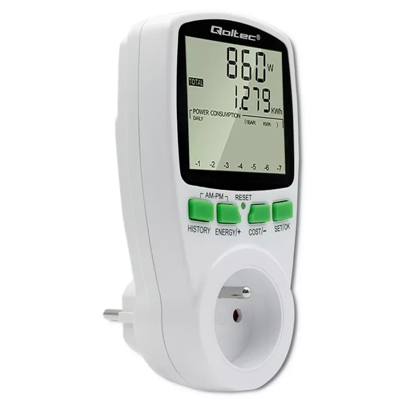 Energijos matuoklis QOLTEC PM0627 3680W su istorija