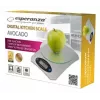 Virtuvinės elektrinės svarstyklės ESPERANZA Avocado Grey – 5 kg, bambuko platforma, g/lb/oz