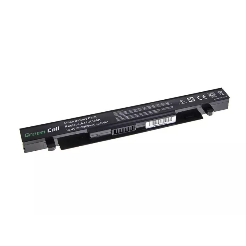 Baterija Green Cell AS58, skirta ASUS nešiojamiesiems kompiuteriams – Li-Ion 2200 mAh, 14,4 V, 4 elementai, juoda