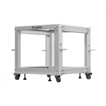 Atviras stovas 19 inch 9U 600x600-1100 reguliuojamas pilkas