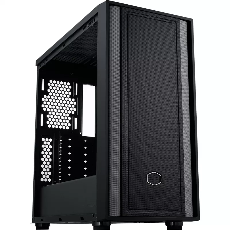 Cooler Master MasterBox 600 Lite PC korpusas, MIDI-Tower, E-ATX, grūdintas stiklas - juodas