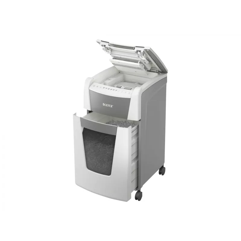 Smulkintuvas Leitz IQ Autofeed Office 300 automatinis, kryžminis pjovimas, P4, 22 cm, 4x30 mm, 60 L, 500 lapų, 55 dB