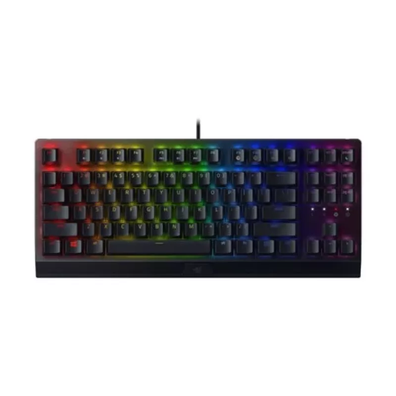 Mechaninė žaidimų klaviatūra Razer BlackWidow V3 Tenkeyless — USB, QWERTY US, Razer Yellow jungikliai, RGB apšvietimas, juoda