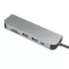 LogiLink UA0343 USB-C kelių prievadų centras, aliuminis, USB 3.2 2nd Gen