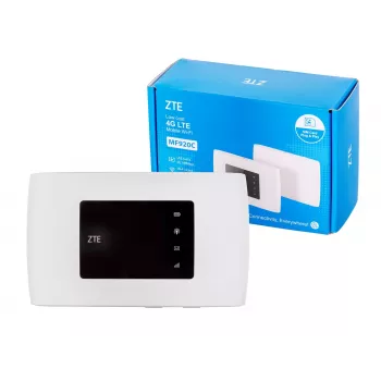 Maršrutizatorius koriniam tinklui ZTE MF920C — LTE 4G (800/900/1800/2100/2600 MHz), WLAN 150 Mbps, 2000 mAh baterija, baltas