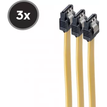 SATA duomenų kabelis ShiverPeaks BS78246-0.5Y-3 6 Gb/s su metaliniu fiksatoriumi, 0,5 m