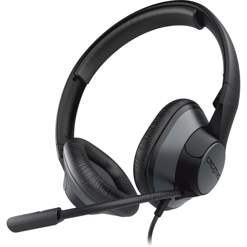 Ausinės Creative HS-720 V2 ant ausų, USB, juodos ir sidabrinės spalvos