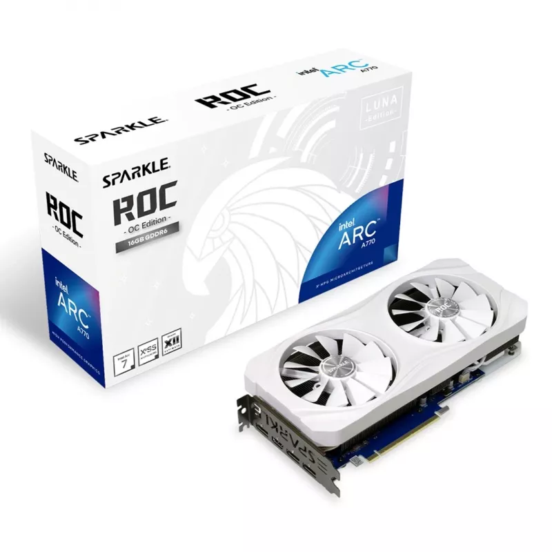 Vaizdo plokštė Sparkle SA770RW-16GOC – Intel Arc A770 ROC Luna, 16 GB GDDR6, PCIe 4.0, 256 bit