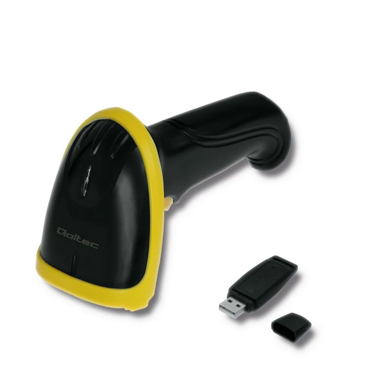 Qoltec 50862 Belaidis lazerinis brūkšninių kodų skaitytuvas 1D | 2.4 GHz