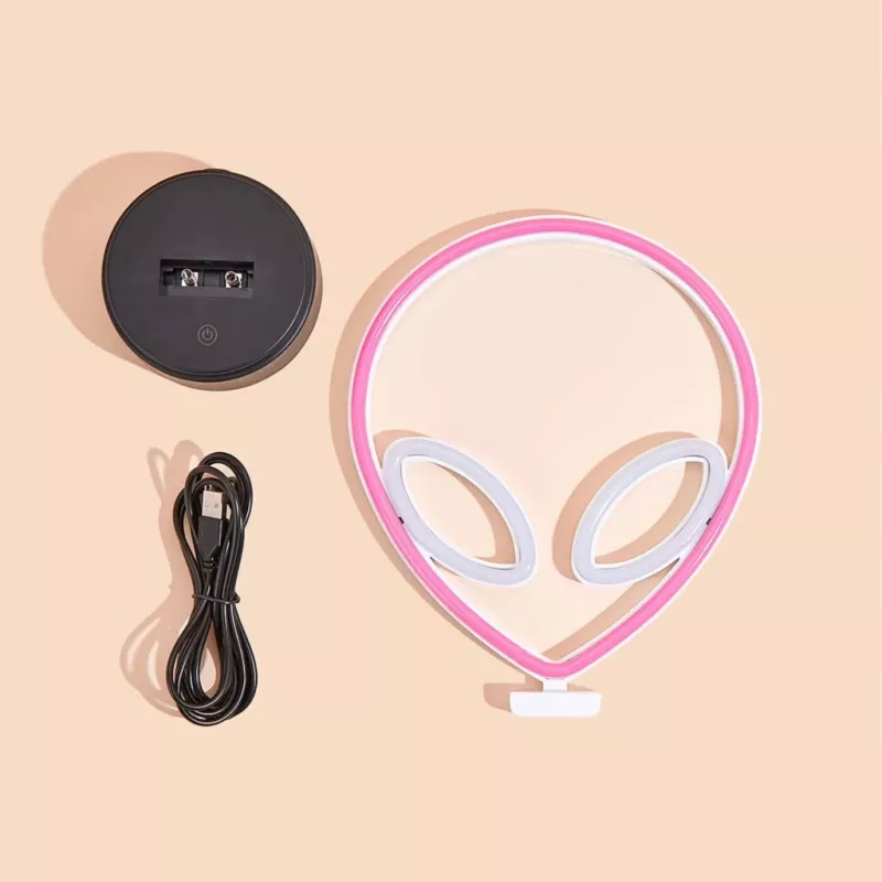 Stalinė lempa MANTA SNL86PK Style Neon Lights UFO Pink – dekoratyvinė neoninė rožinė lempa