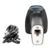 Manhattan 2D ilgo nuotolio LED brūkšninių kodų skaitytuvas, USB, 450 mm nuskaitymo gylis, maksimalus aplinkos apšvietimas 100 000 liuksų (saulės šviesa), palaikomos simbolikos – 1D (x21 versijos) ir 2D (x10 versijos), RJ45 į USB 1,8 m laidas (USB-A), juod