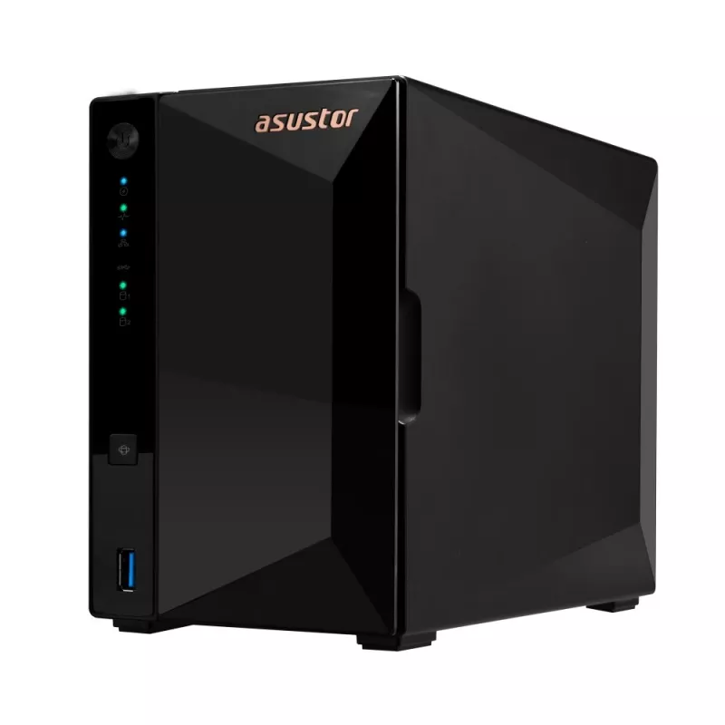 Asustor DRIVESTOR 2 Pro Gen2 AS3302T v2 NAS, Realtek RTD1619B, 2 GB DDR4, ADM, juoda