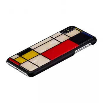 Apsauginis dėklas iKins iPhone XS Max Mondrian Black – kietas apvalkalas