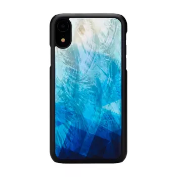 iKins apsauginis dėklas iPhone XR — mėlyno ežero išorė, juodas vidus