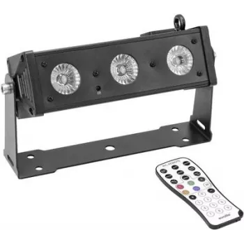 LED efektinis šviestuvas EUROLITE BAR-3 DMX 3 LED – kompaktiškas sceninis/blindinis šviestuvas su DMX valdymu