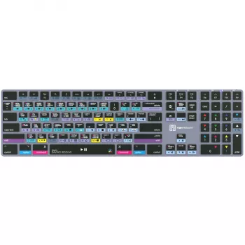 Logickeyboard LKB-RESB-TM-UK belaidė klaviatūra Bluetooth QWERTY pilko titano spalvos, optimizuota DaVinci Resolve