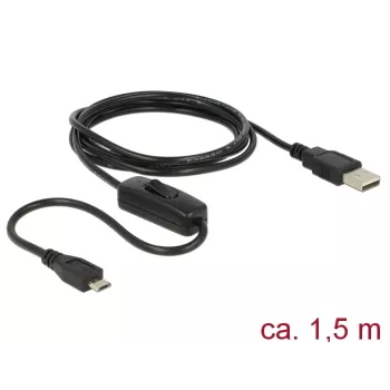 USB kabelis DeLOCK 84803 USB 2.0 1,5 m USB A Micro-USB B juodas