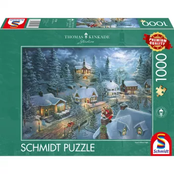 Dėlionė Schmidt Spiele 57529 „Thomas Kinkade Studios – Santa's Silent Night“ 1000 dalių