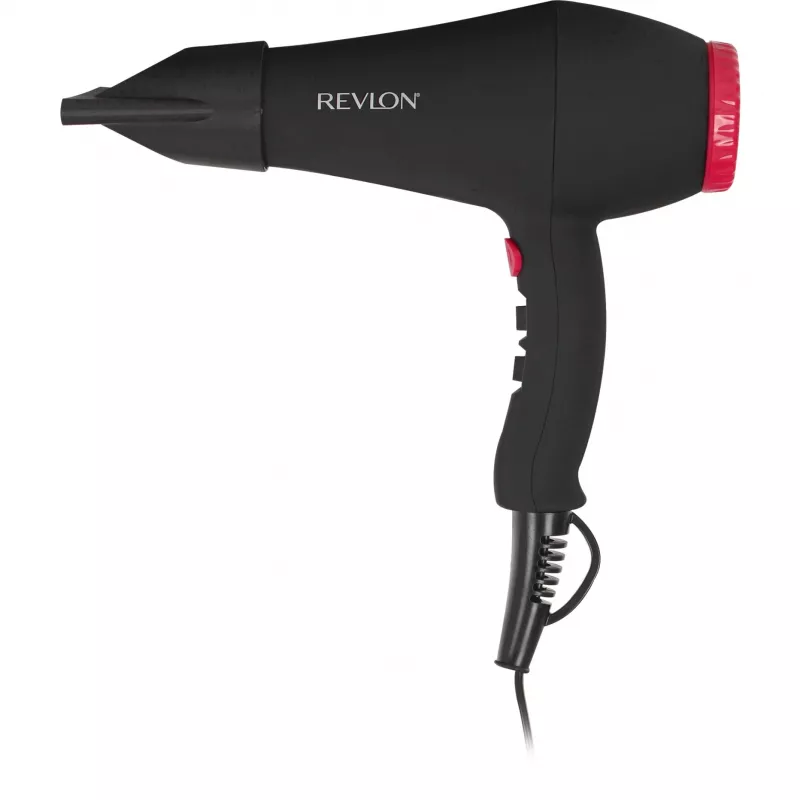 Plaukų džiovintuvas REVLON RVDR5251E 2000 W, joninis, 3 šilumos lygiai, 2 greičiai, šalto oro pūtimas – Juoda/Rožinė