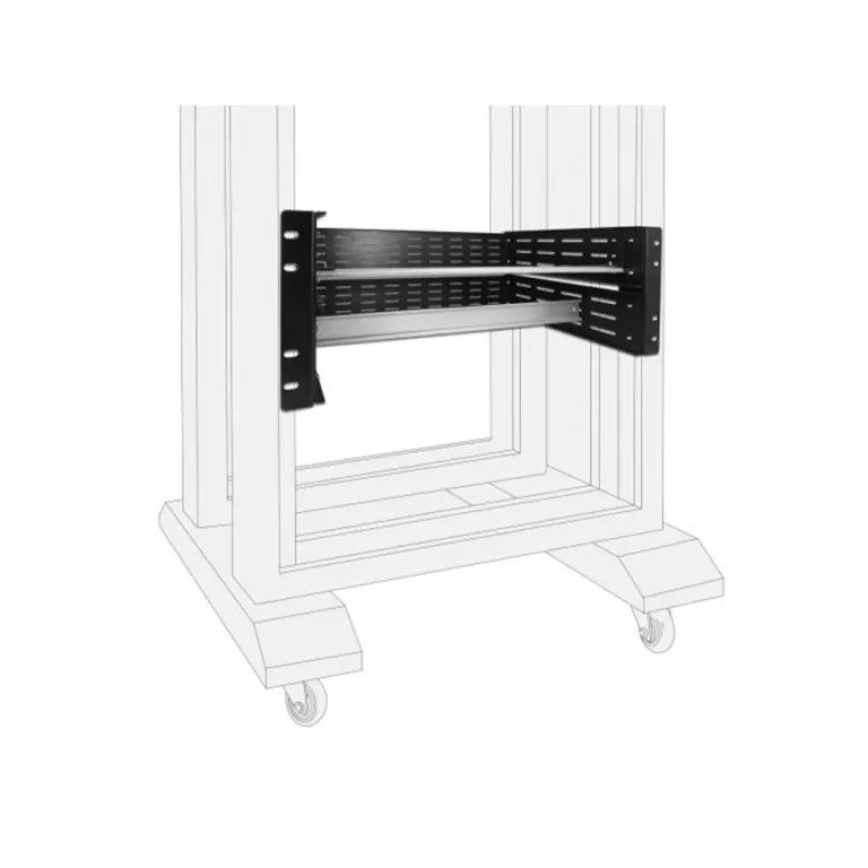 Delock DIN-Schienenmontagekit - Rack montierbar - Schwarz - 4U - 48.3 cm (19")