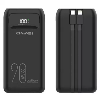 Powerbank 20000mAh Awei P169 K 22.5W USB-C + Apple laidas