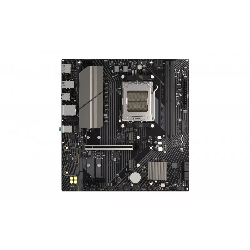 Motininė plokštė Sapphire B650M-E (AMD B650) micro ATX, lizdas AM5, DDR5, 2x DIMM, 96GB, 2x M.2 (PCIe5/4), 4x SATA III, 2.5Gb LAN