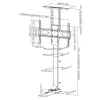 Maclean MC-866 elektrinis televizoriaus pakeliamasis laikiklis 37-65 colių (94-165,1 cm), nuotolinis valdymas, VESA iki 600×400, apkrova iki 50 kg, juodas