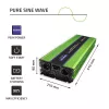 Automobilinis keitiklis Qoltec Monolith 6000 W Green 12 V