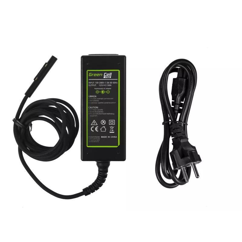 Maitinimo adapteris Green Cell AD63P 36W 12V 2,58A vidaus naudojimui, nešiojamam kompiuteriui, juodas