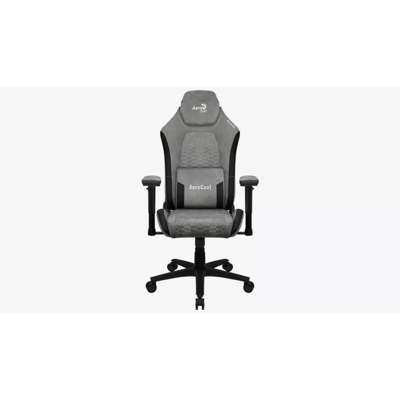 Žaidimų kėdė Aerocool Crown AeroSuede Universal Padded seat Stone Grey