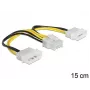 Vidinis maitinimo laidas DeLOCK 83410 0,15 m EPS 8-pin – Molex 3-pin