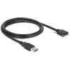 USB kabelis DeLOCK 1 m USB 3.0 / USB 3.2 Gen 1 Micro-USB B juodas