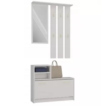Spintelė batams VERA Cashmere GS1 1800×850×240 mm, su veidrodžiu, 1 lentyna, 6 kabliukais