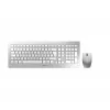 CHERRY DW 8000 belaidis rinkinys (klaviatūra + pelė) RF, QWERTZ vokiškas išdėstymas, sidabrinė, balta