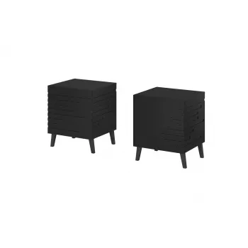 Naktinis staliukas cama meble NOVA 44x40x52 cm matinė juoda – 1 stalčius, 16 mm korpusas