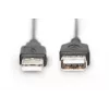 Digitus ASSMANN Basic USB ilginamasis kabelis, USB A (M) - USB A (M), 3 m, USB 2.0, juodas (AK-300200-030-S)