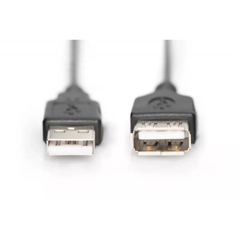 Digitus ASSMANN Basic USB ilginamasis kabelis, USB A (M) - USB A (M), 3 m, USB 2.0, juodas (AK-300200-030-S)