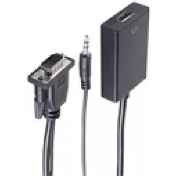 shiverpeaks BS10-01006 vaizdo kabelis-adapteris 0,15 m VGA (D-Sub) + 3,5 mm HDMI A tipas (standartinis) juodas (BS10-01006)