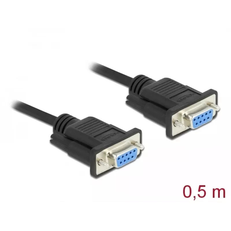 Serijinis kabelis DeLOCK 86614 Juodas 0,5 m RS-232
