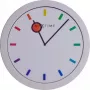 NeXtime 3048 Color Change sieninis laikrodis, Ø28 cm, baltas / įvairiaspalvis