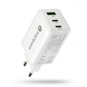 Maitinimo blokas everActive SQ-655Q 65W, 1×USB-A + 2×USB-C greitas įkrovimas