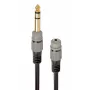 Garso adapterio laidas Gembird A-63M35F-0.2M 6,35 mm kištukas į 3,5 mm lizdą juodas