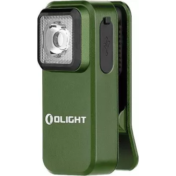 Olight OCLIP LED segtukinis žibintas žalias su dviem šviesos šaltiniais, daugiafunkcinis (modelis 12972)