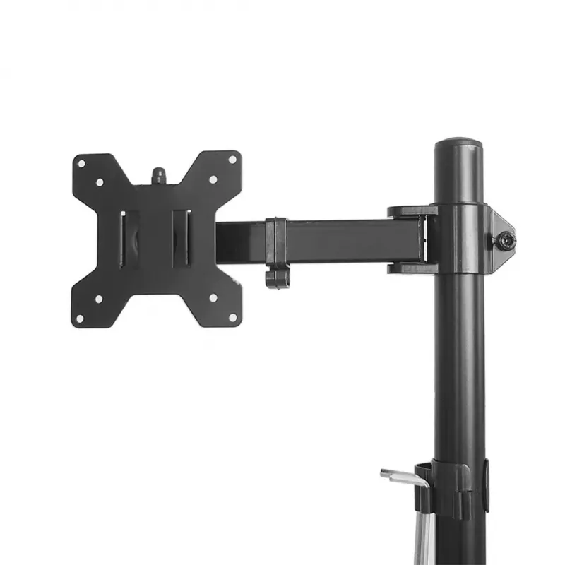 Maclean MC-967 Dvigubas vertikalus monitorių laikiklis ant stalo, VESA 100x100, 13-27 inch, 2x 9 kg, miltelinis dažymas, pakreipiamas, sukamas, reguliuojamas