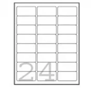 Avery adresų etiketės - Baltos - 63,5 x 33,9 mm - 2400 etiketės (100 lapų x 24) (L7159-100)