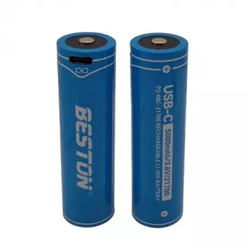Hismart AA620388 21700 Li-ion akumuliatorius 5000mAh 2 vnt. komplektas su USB-C įkrovimo laidu