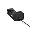 Baterijų įkroviklis XTAR SC1 vieno lizdo USB‑C Li‑ion 18650 elementams, 1 vieta, juodas