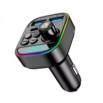 Extra Digital BS330331 FM siųstuvas automobiliui su RGB LED ir PD 3.0 30W greituoju įkrovimu